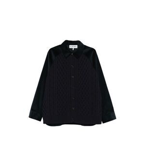 Loewe Men Knitted Cotton Overshirt